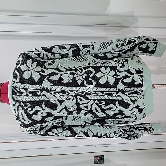 Vintage patterned knit sweater - Picture 3 of 4